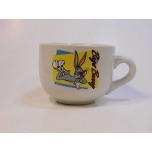 Warner Brothers 1998 Bugs Bunny Ceramic Coffee and Soup Mug/Cup Looney Tunes